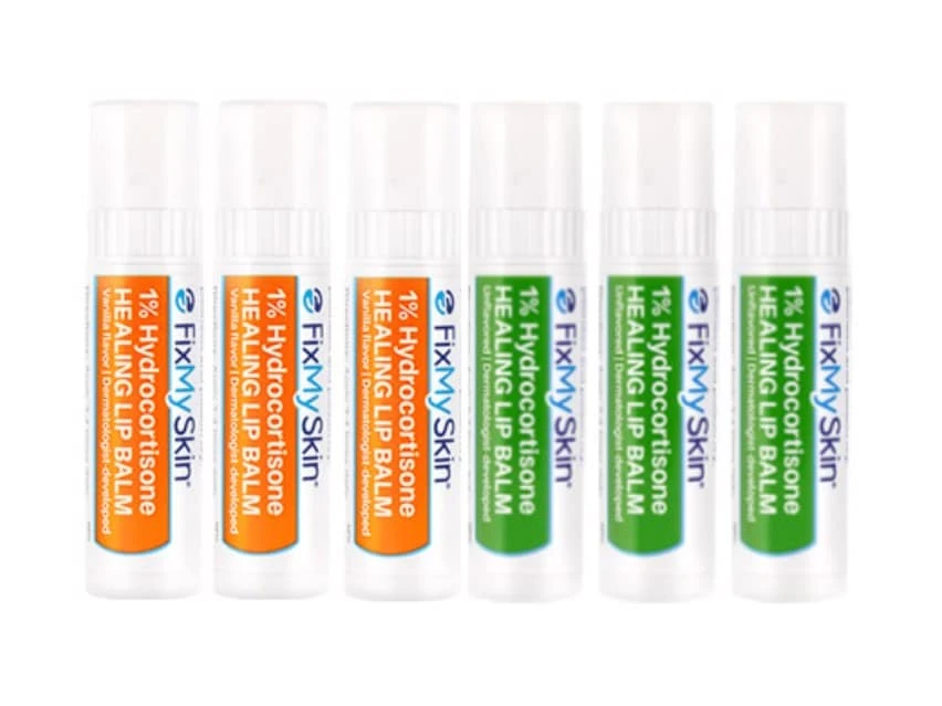 FixMySkin 1% Hydrocortisone Healing Lip Balm – Vanilla & Unflavored - Pack Of 6 1 FixMySkin 1% Hydrocortisone Healing Lip Balm – Vanilla & Unflavored - Pack Of 6